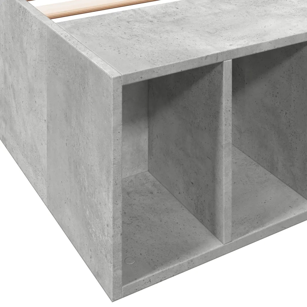 Giroletto-Struttura Letto Grigio Cemento 90x190 cm in Legno Multistrato 685243