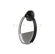 TOY-A F Applique led 30W struttura nera diffusore in vetro fumè dimmerabile SDD 2800 - 5000k