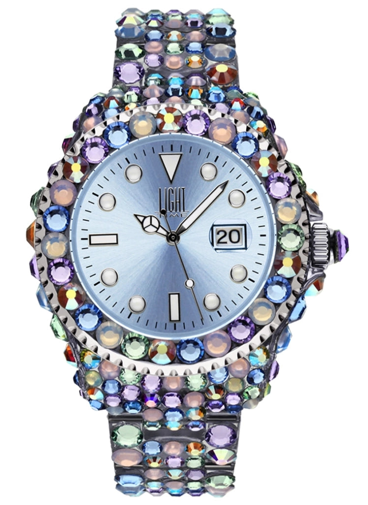 LIGHT TIME Mod. MEDITERRANEO - Full Strass / Light Blue