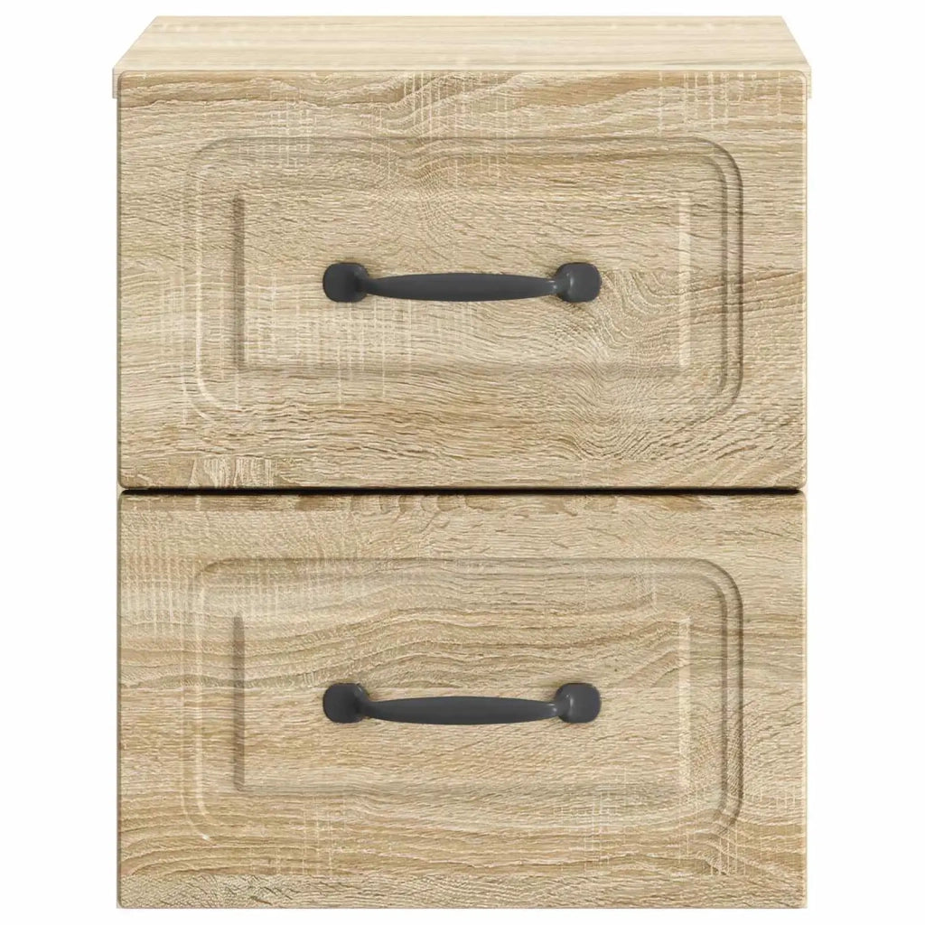 Mobiletto da notte a muro Rovere Sonoma 34,5 x 33 x 40 cm 899319