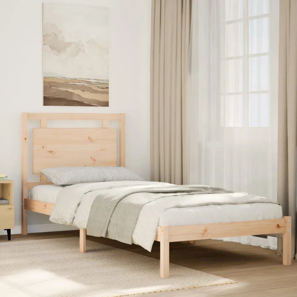 Giroletto Extra Lungo senza Materasso-Struttura Letto 100x220 cm Legno Massello 650289