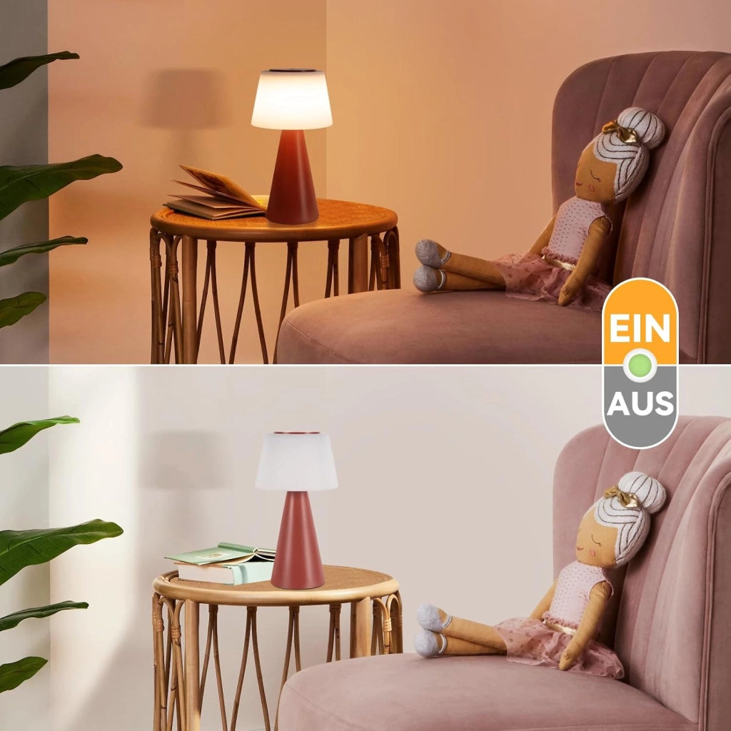ZMH Lampada da tavolo LED wireless batteria 3600mAh dimmerabile moderna per soggiorno