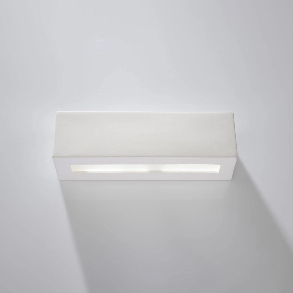 Applique ceramica bianca POLARO Pure Lume E27 dimmer
