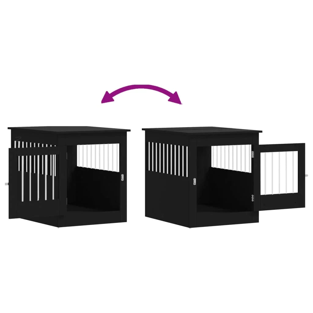 Mobile per trasportino per cani 64,5 x 80 x 71 cm in legno ingegnerizzato nero 02_0043366