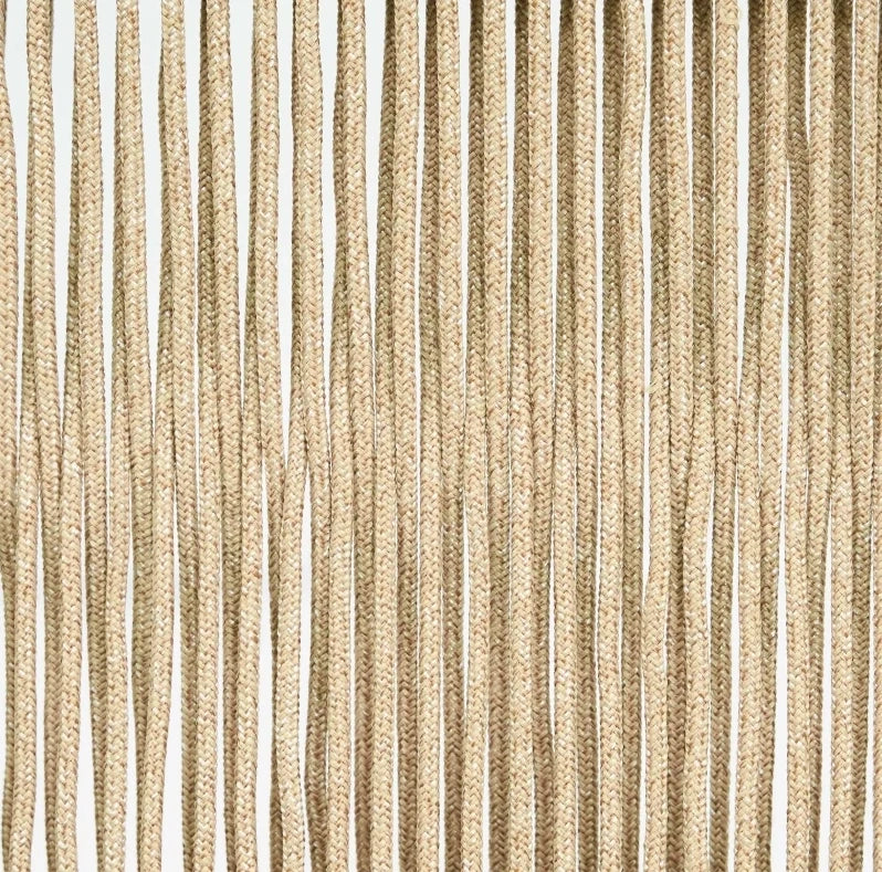 Set 2 sedie da giardino pieghevoli in legno di acacia e corda PP; beige e naturale