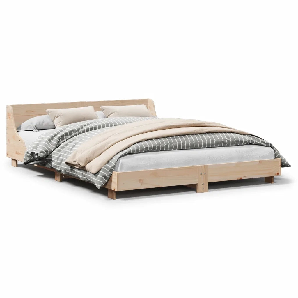 Letto senza Materasso 140x190 cm in Legno Massello di Pino 850740