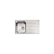 CM 010043.S1.01.2018 Cristal Filotop Lavello da Incasso 1 Vasca con Gocciolatoio a Destra Acciaio Inox Satinato (87x51x21 cm) colore Inox