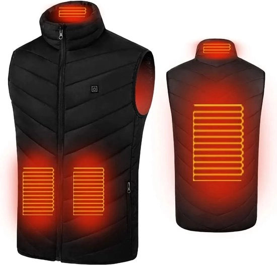 Vestone Unisex Caldo - 4 Zone di Riscaldamento & Cappuccio Caldo - Bodywarmer Riscaldato - Taglia 6XL