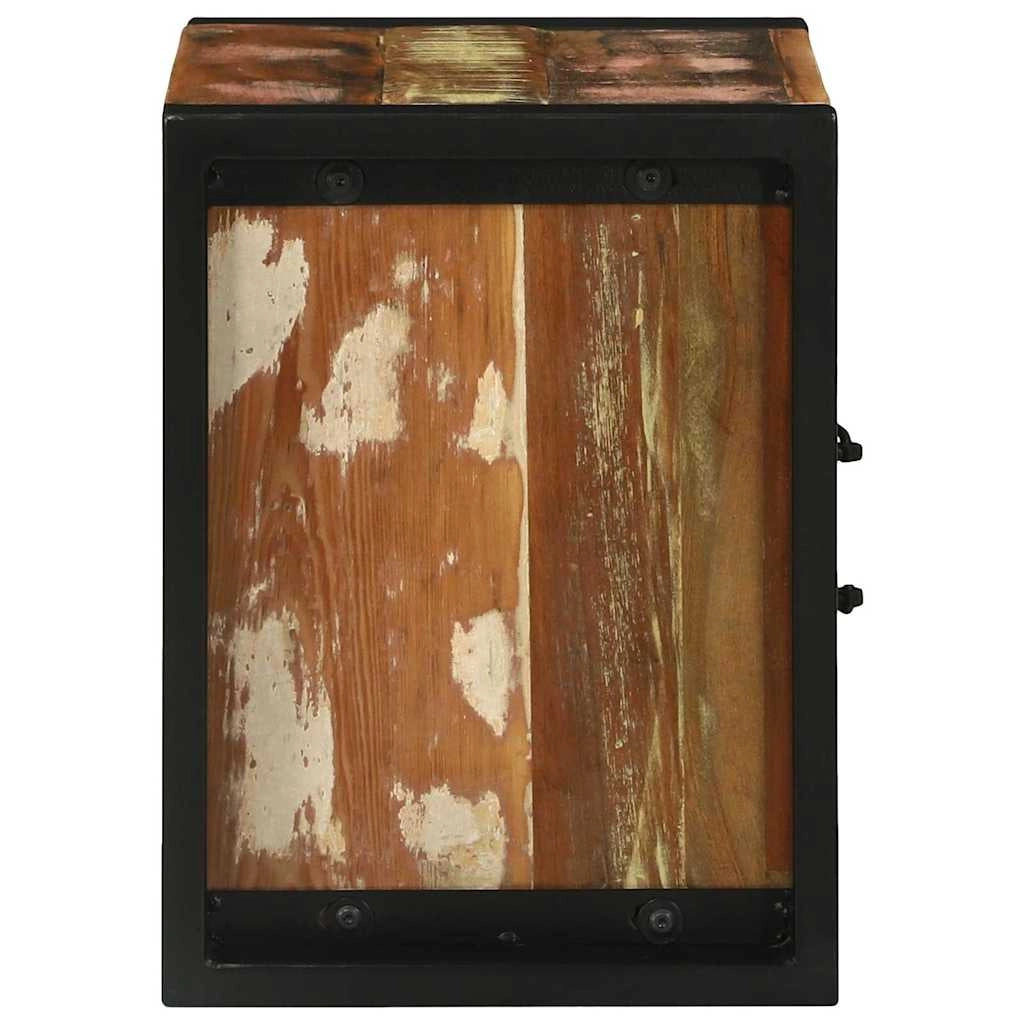 Mobiletto da bagno moderno rettangolare con pratico ripiano 40 x 30 x 40 cm in legno riciclato marrone 02_0057651
