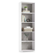 Biblioteca Allevien, Libreria 5 Ripiani Made in Italy, 60x30x195h cm Bianco