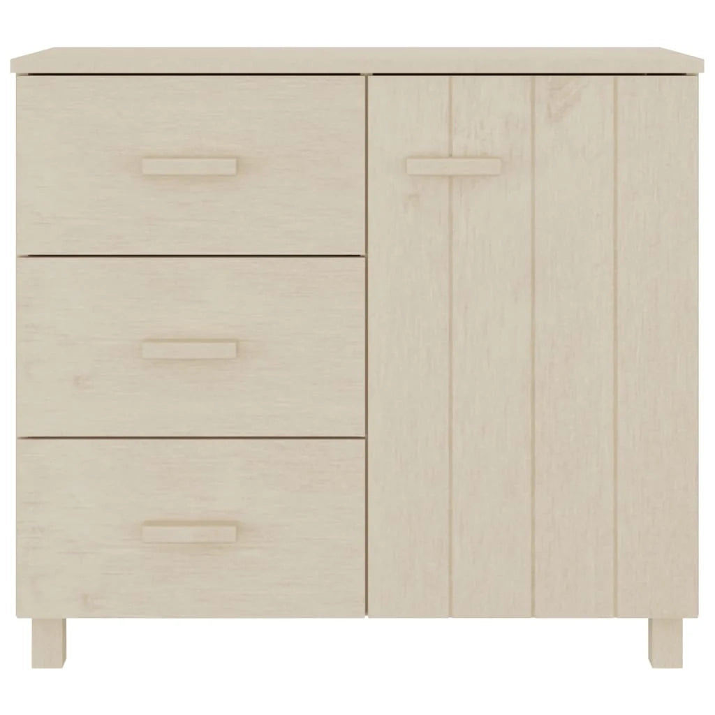 Buffet credenza cassettiera armadio mobile contenitore organizer per cucina soggiorno salotto 90 x 40 x 80 cm legno massello di pino marrone 02_0032181