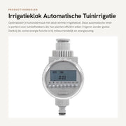Orologio di irrigazione automatico per giardino - Funziona con energia solare - Nero - Timer digitale - Consumo idrico efficiente - Per piante e fiori
