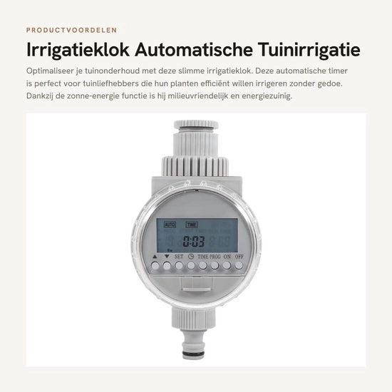Orologio di irrigazione automatico per giardino - Funziona con energia solare - Nero - Timer digitale - Consumo idrico efficiente - Per piante e fiori