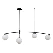 Lampadario Italux Senai moderno nero satinato 4xG9