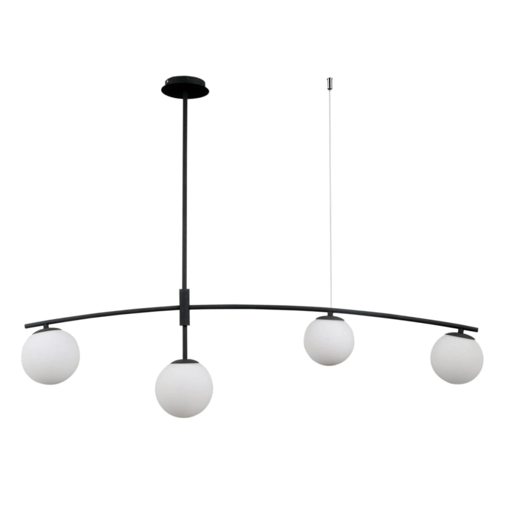 Lampadario Italux Senai moderno nero satinato 4xG9