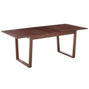 Tavolo da pranzo allungabile impiallacciato in legno di frassino scuro MDF 160/200 x 95 cm Piano Design moderno Base a canale