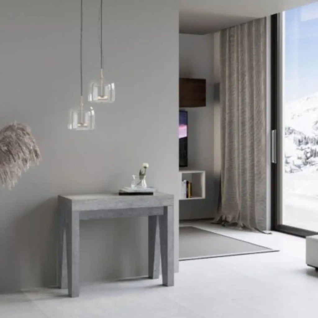 Consolle allungabile 90x40/196 cm Naxy Small cemento