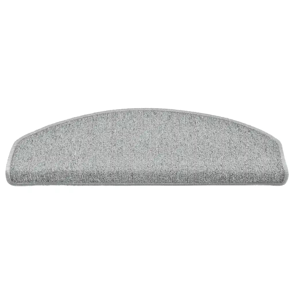 vidaXL Tappetini per scale 30 pz 65x24x4 cm Grigio chiaro Semicircolari Grandi