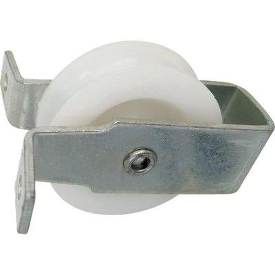 CARRUCOLA NYLON STAFFA FISSA SELF - ZINCATA D.MM 25- 5 pezzi