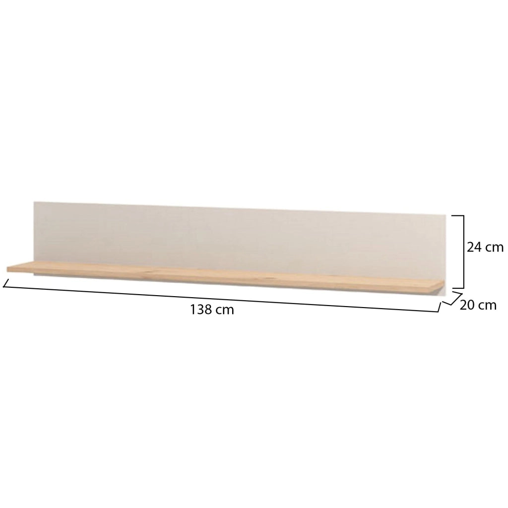 Dugenta, Mensola un Ripiano, 137.5x19.5x24h cm Beige