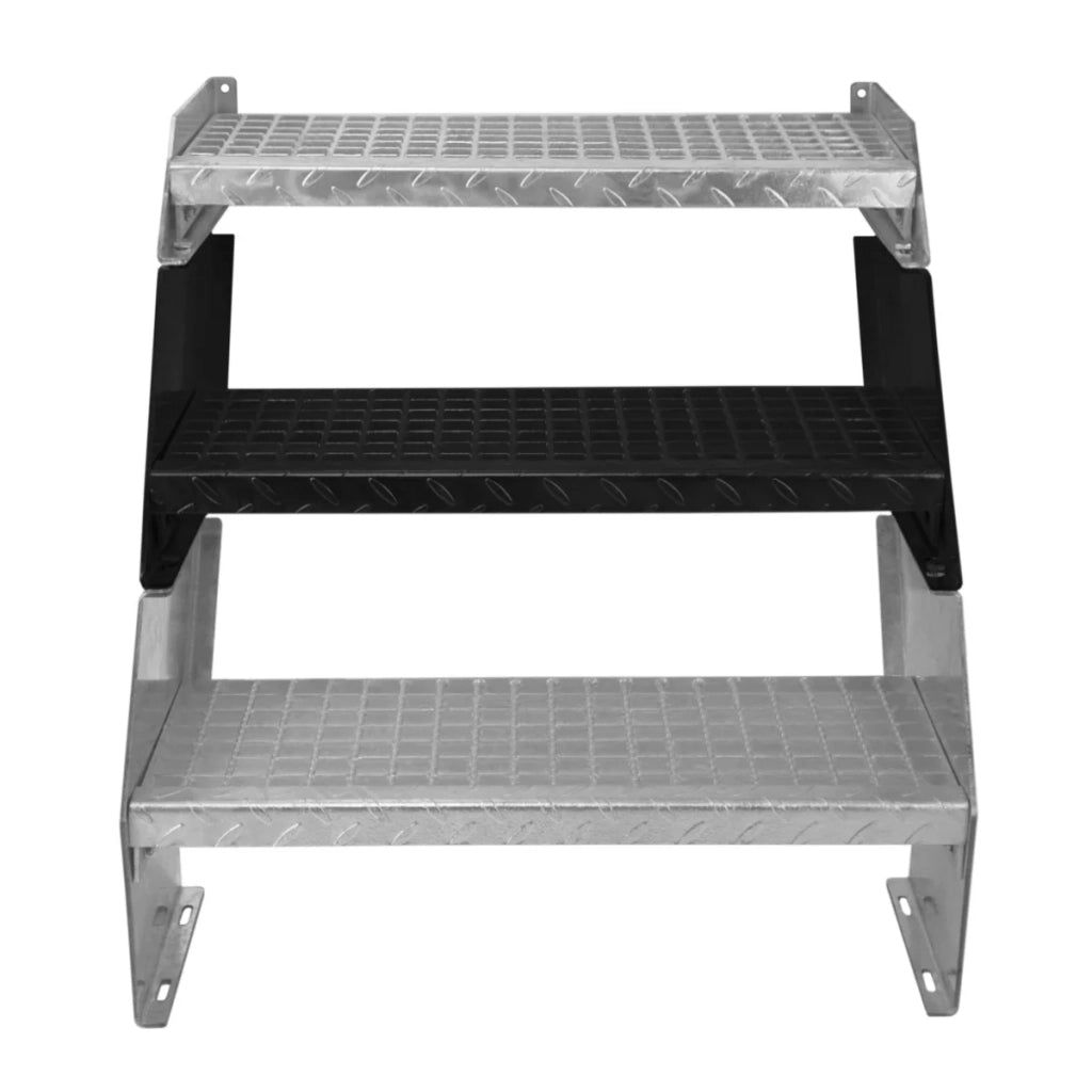 Scala metallica a 2 sezioni ad altezza regolabile in acciaio zincato 60 cm / 600 mm