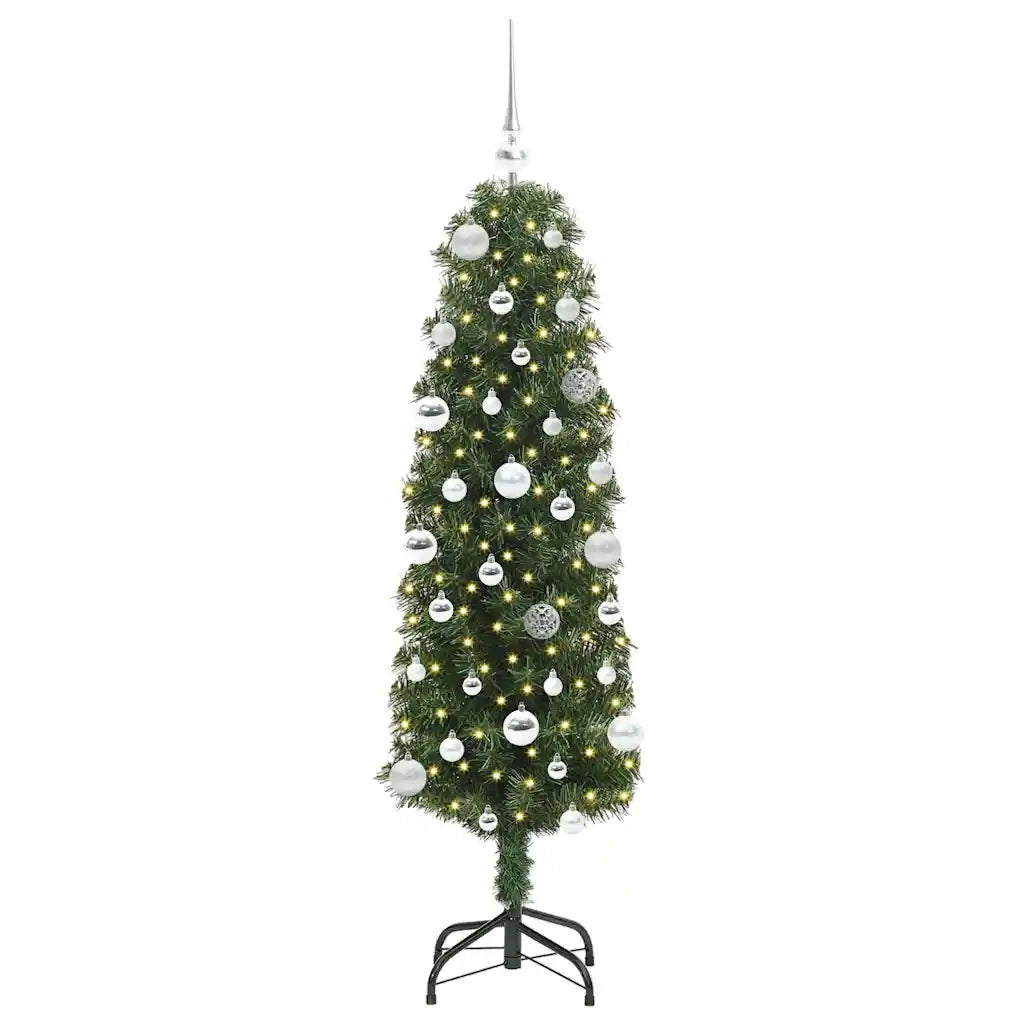 Albero di Natale Artificiale-Albero Natalizio con 150 LED Verde 150 cm 147637