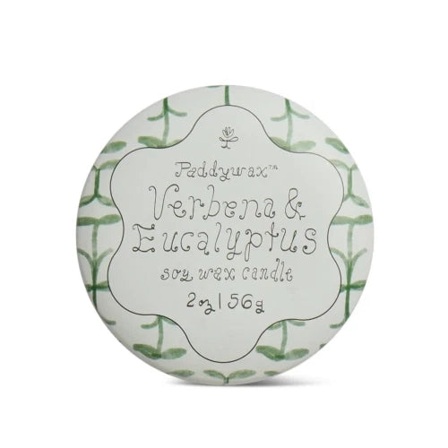 Candela in latta stampata Tulip da 56 g (2 oz) - Verbena e citronella