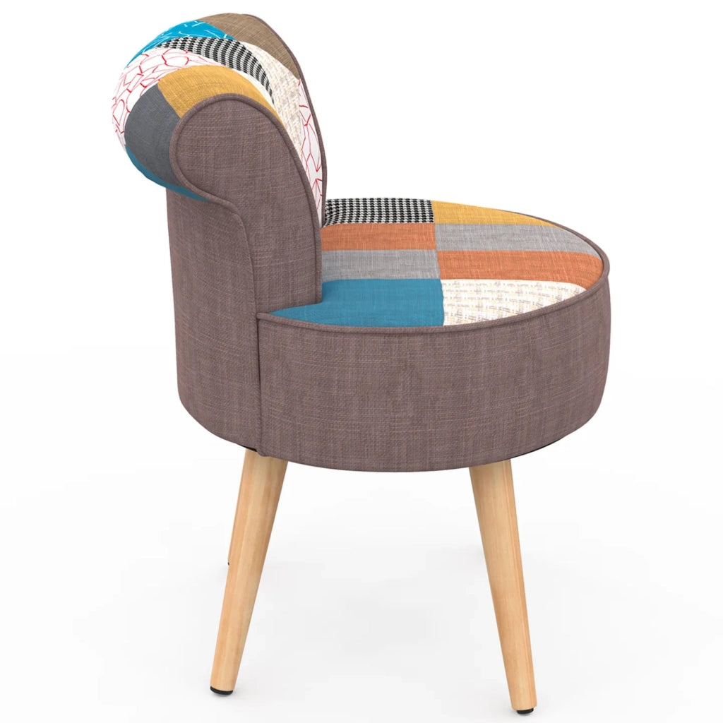 IDMarket - Sillón CRAPAUD de tela patchwork multicolor