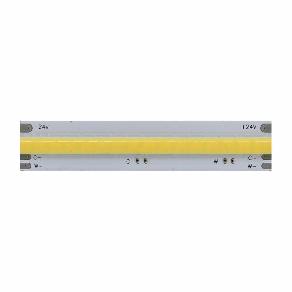 Striscia LED 5 metri Fine 63 COB 24V 10W/m Temperatura Variabile 2700K-6000K IP20 Uniformità Elevata CRI>90 - Beneito & Faure