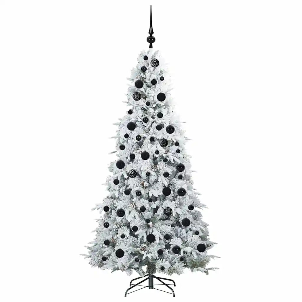 Albero di Natale Artificiale con Rami Pieghevoli Bianco 180 cm