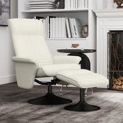 Fauteuil Reclinabile - Microfibra - Pelle Crèmewit - 150 kg Capacità di Sostegno