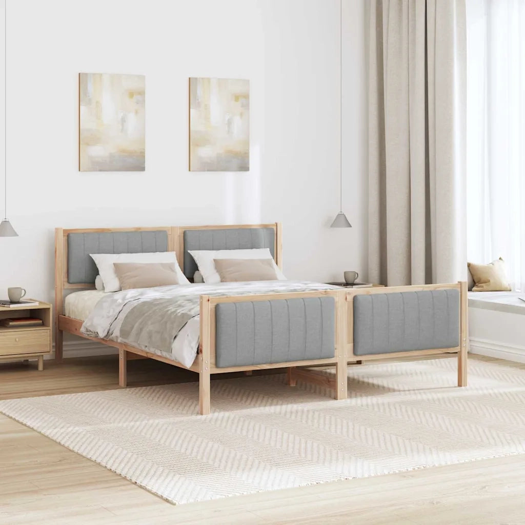 Struttura del Letto Marrone e grigio chiaro 150 x 200 cm 3394313