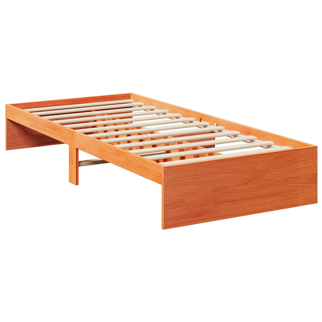 Dormeuse senza Materasso-Divano Letto-Struttura Letto Marrone Cera 90x200 cm Legno di Pino 151817