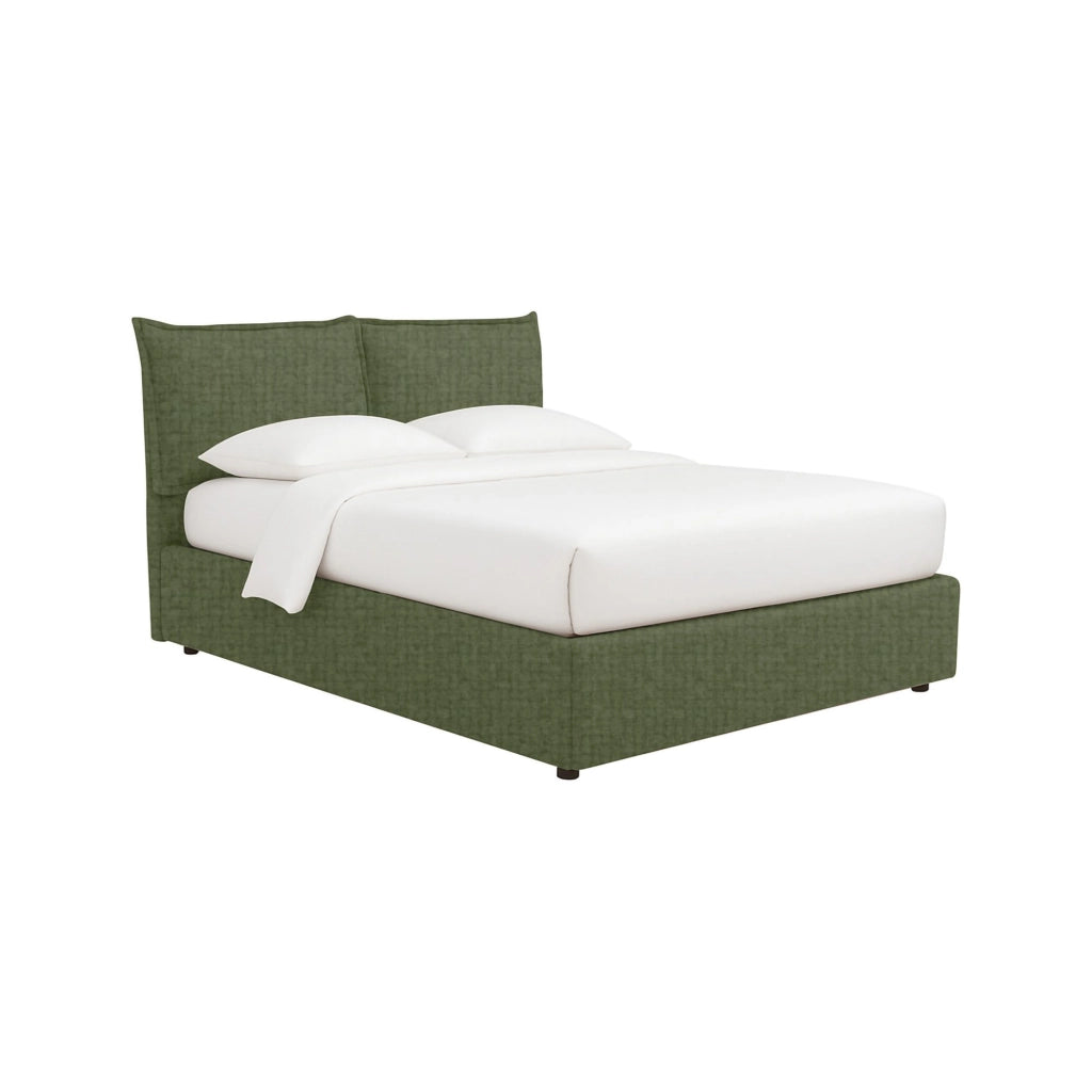 Malton, Letto Piazza e Mezza Sfoderabile Made in Italy, Verde