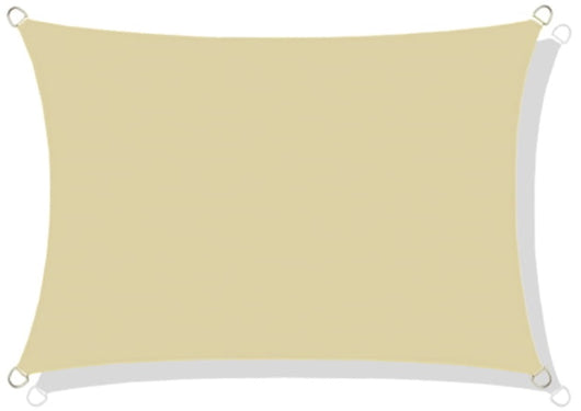 AIO FACTORY Vela ombreggiante impermeabile 3x2m Beige per il relax in giardino