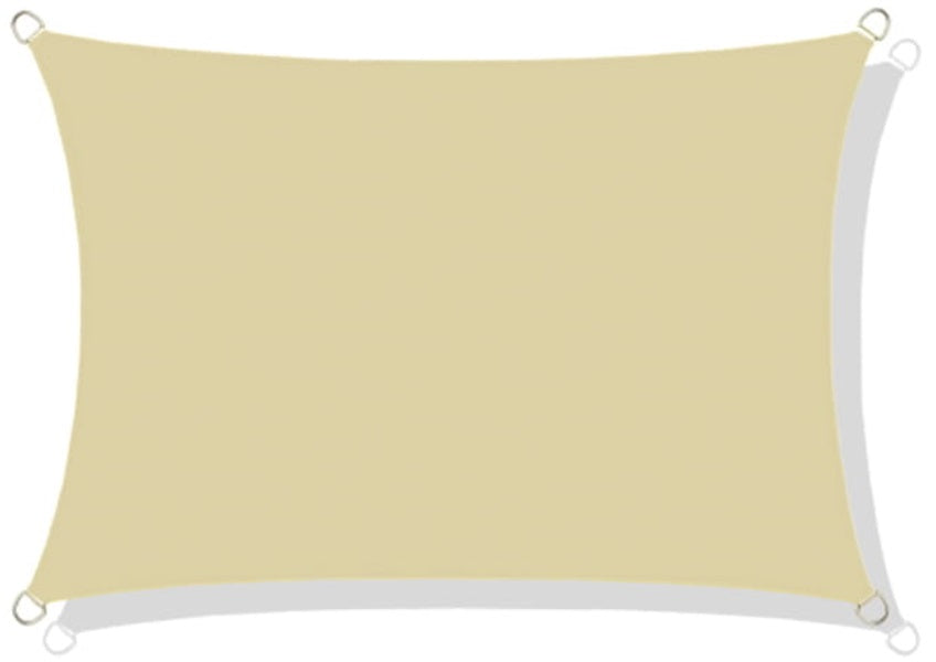 AIO FACTORY Vela ombreggiante impermeabile 3x2m Beige per il relax in giardino