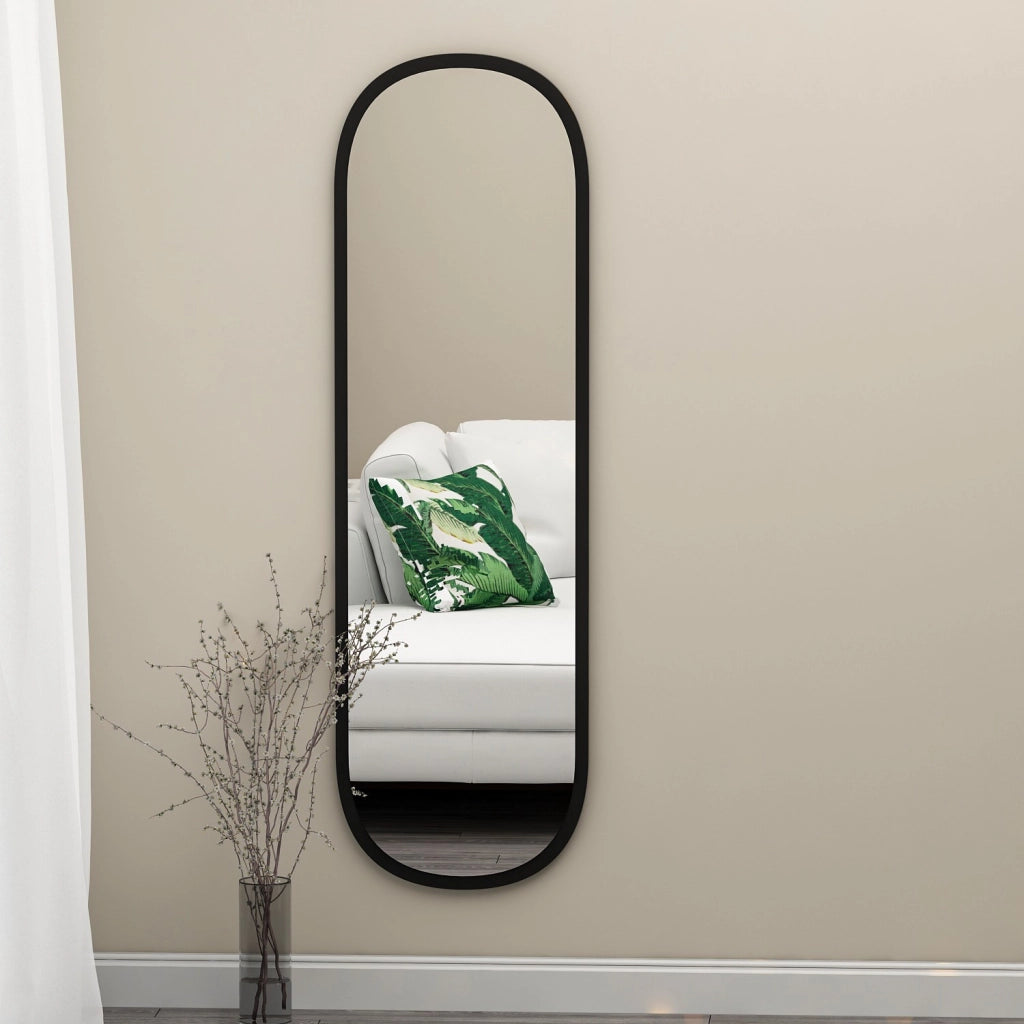 Specchio in legno "Magnum" - 40 x 120 cm - Nero