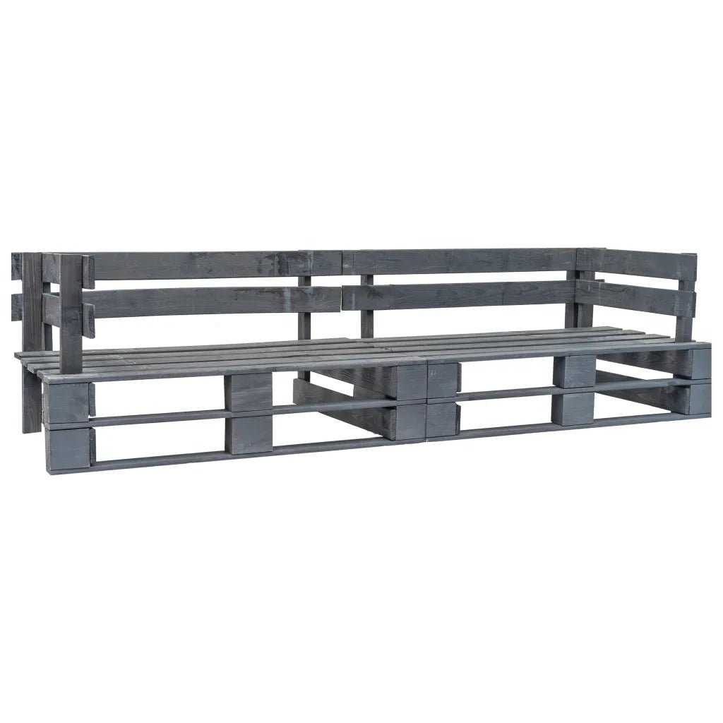 Set Divani Giardino Pallet 2pz con Cuscini Sabbia Legno di Pinocod mxl 71259