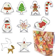 Decorazioni per torte a forma di koekje, 9 pezzi, acciaio inossidabile, per decorare torte, fondant, biscotti e dolci