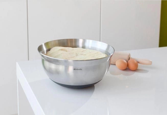 Brabantia 363863 Profile Ciotola da Cucina 3 l con Base Antiscivolo in Silicone Scala di Misurazione Interna Acciaio Inox Satinato colore Nero