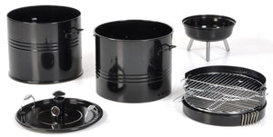 Barbecue Affumicatore a Carbone Carbonella Taddei Barrel Nero