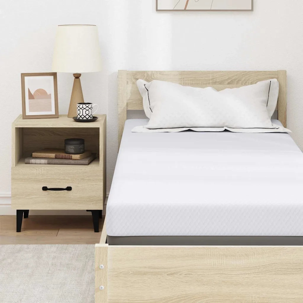 Topper per materasso Bianco 70 x 200 cm Tessuto Jacquard 4106242