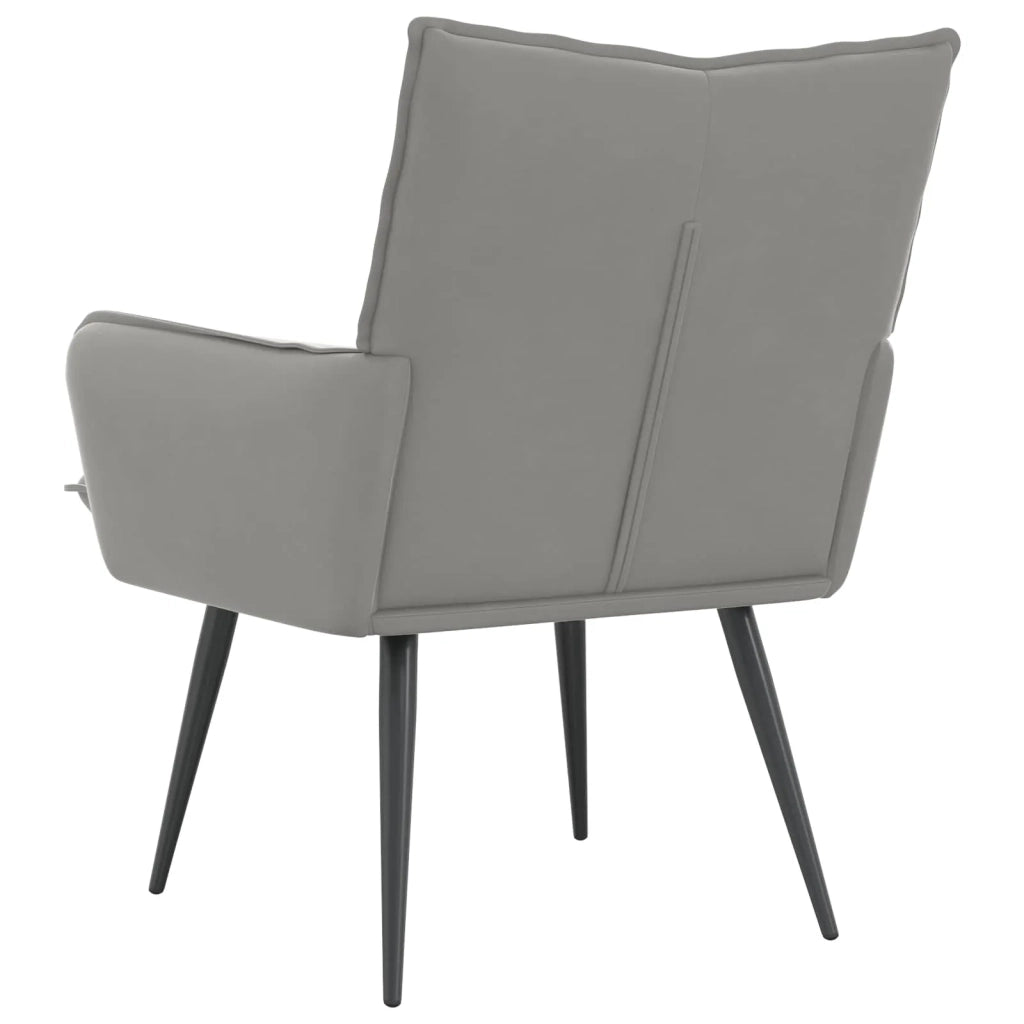 Poltrona Grigio Chiaro Velluto 42047723