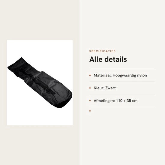 Borsa per Skateboard/Longboard - Nylon - Nero - 110 x 35 cm - Spazio di Stoccaggio Pratico