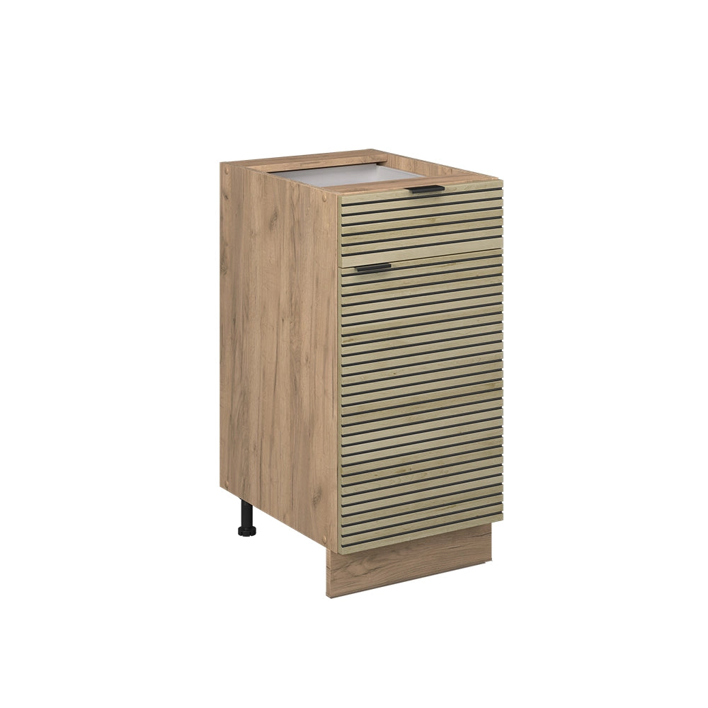 Mobiletto base per cucina Fame-Line Pannello in quercia/Rovere dorato 40 cm senza piano di lavoro Vicco