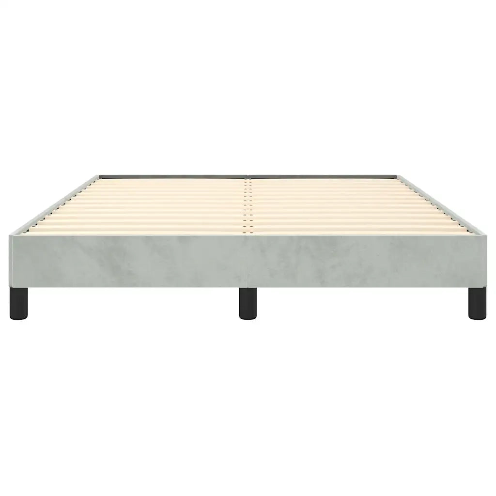 Struttura letto senza Materasso Grigio Chiaro 137x190 cm Velluto integrale 347006