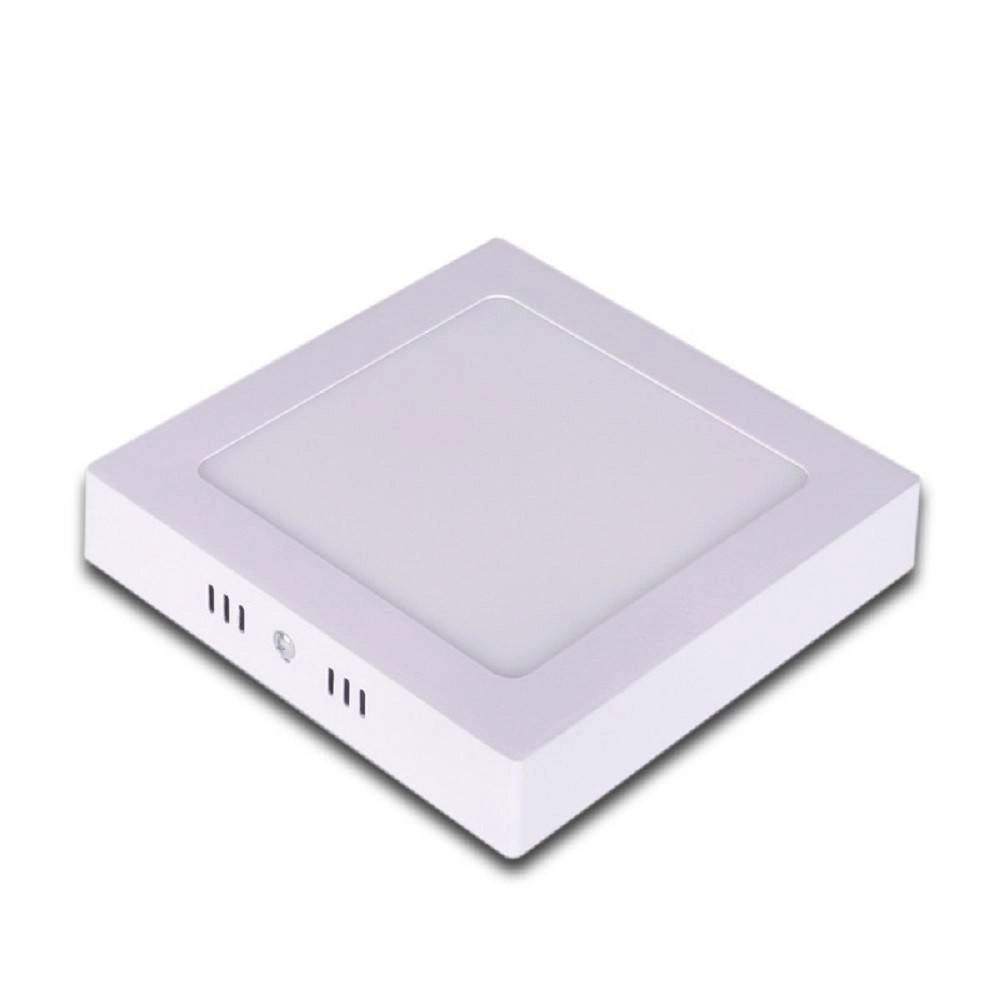 Trade Shop - Pannello Plafoniera Led 12 W Quadrato Luce Bianco Caldo Freddo Naturale P17 - -bianco Caldo      -
