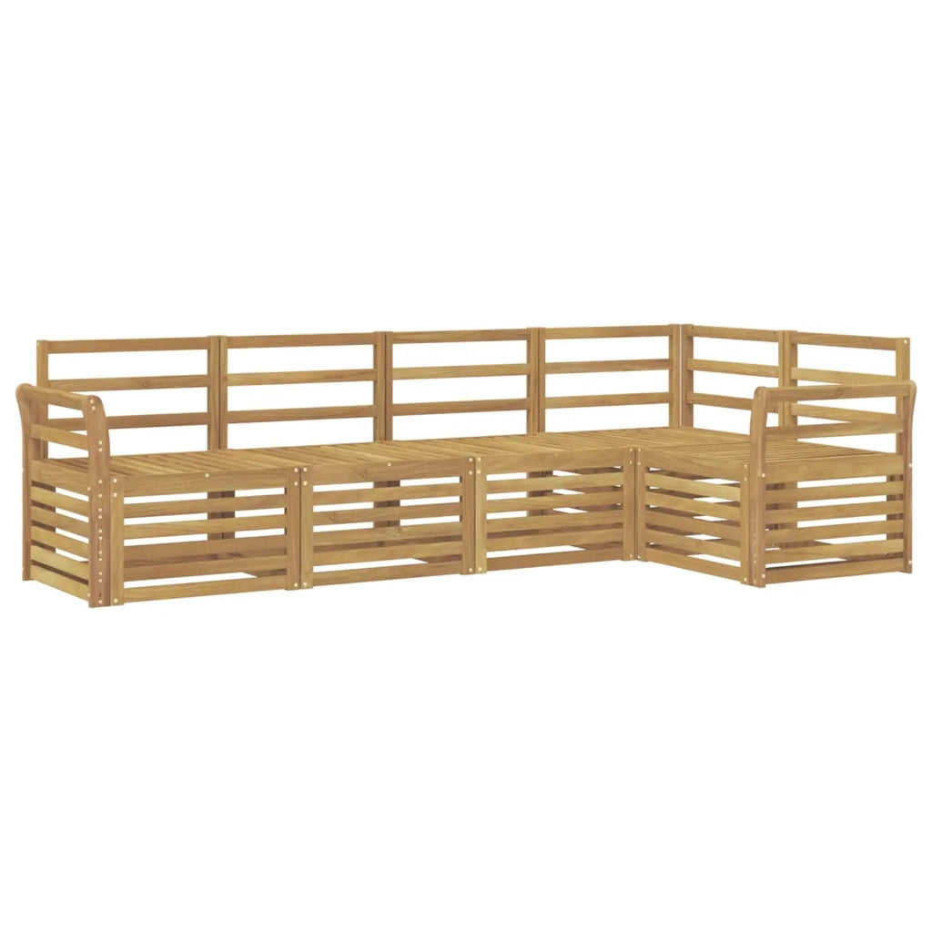 Set di divani da esterno 5 pcs Bianco 249 x 130,5 x 73 cm 3391834