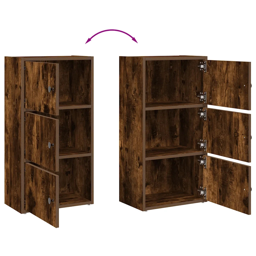 Libreria Rovere Fumo 40x24x77 cm in Legno Multistrato 860368