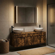 Set di Armadi da Bagno 4 pcs Rovere Fumo 103,5 x 15,5 x 70 cm 3406627